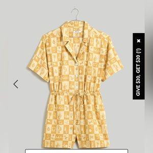 Madewell Linen Blend Romper